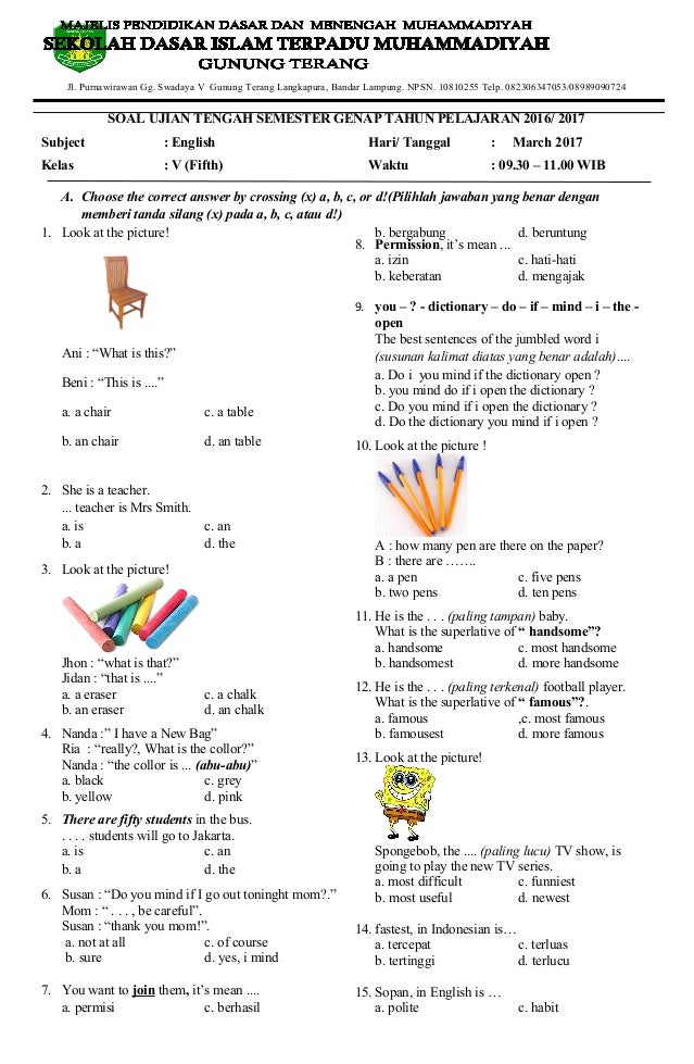5 Rahasia Mudah Kuasai Bahasa Inggris Level 3 Soal Kelas 5 SD yang Jarang Diketahui Orang 5 Rahasia Mudah Kuasai Bahasa Inggris Level 3 Soal Kelas 5 SD yang Jarang Diketahui Orang