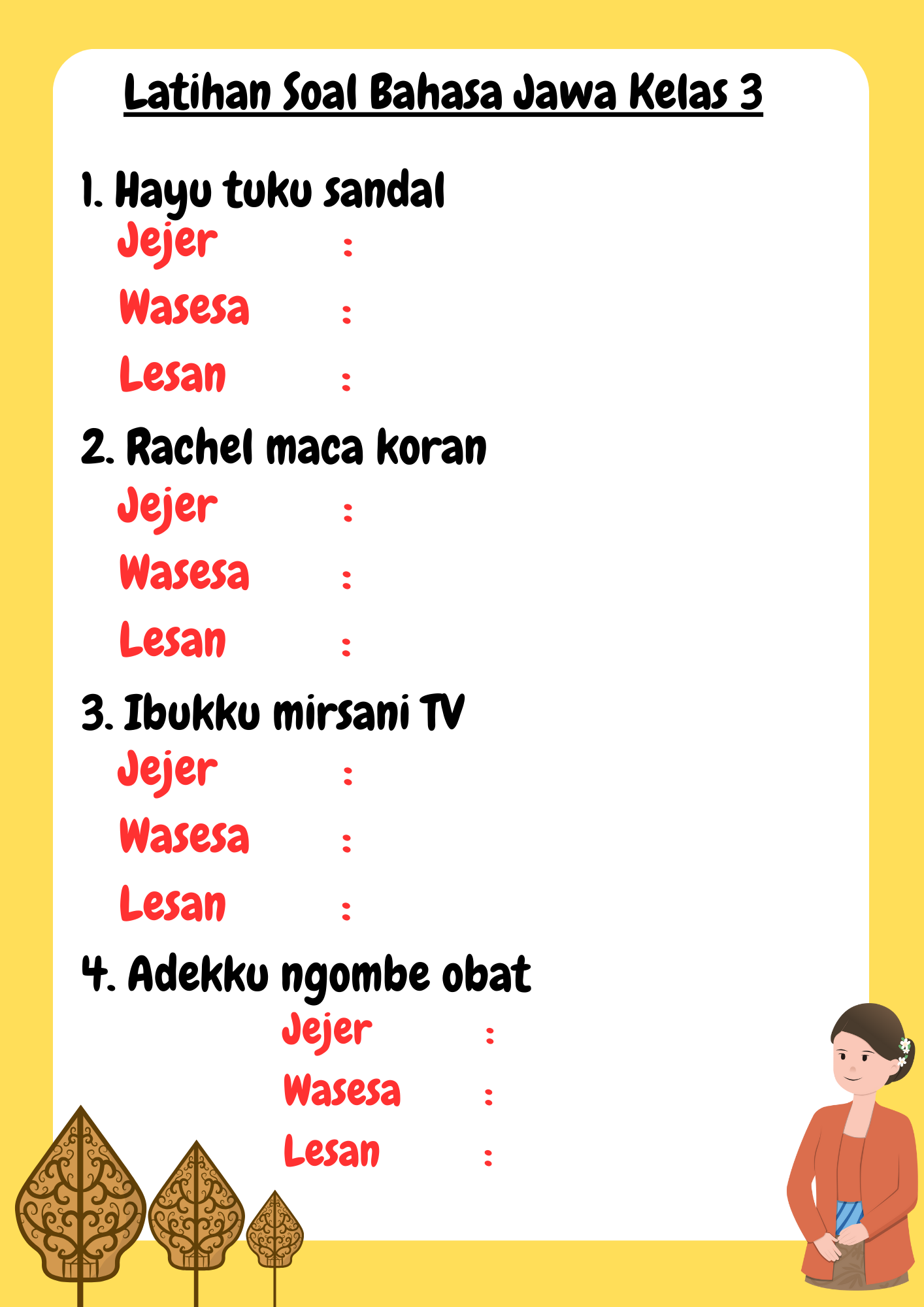20 ide LKPD B JAWA untuk disimpan hari ini materi guru lembar kerja