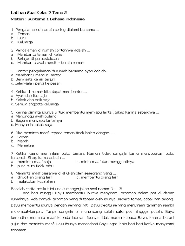 7 Rahasia Cepat Paham Bank Soal Kelas 2 Tema 3 dan 4 yang Jarang Diketahui Orang Tua