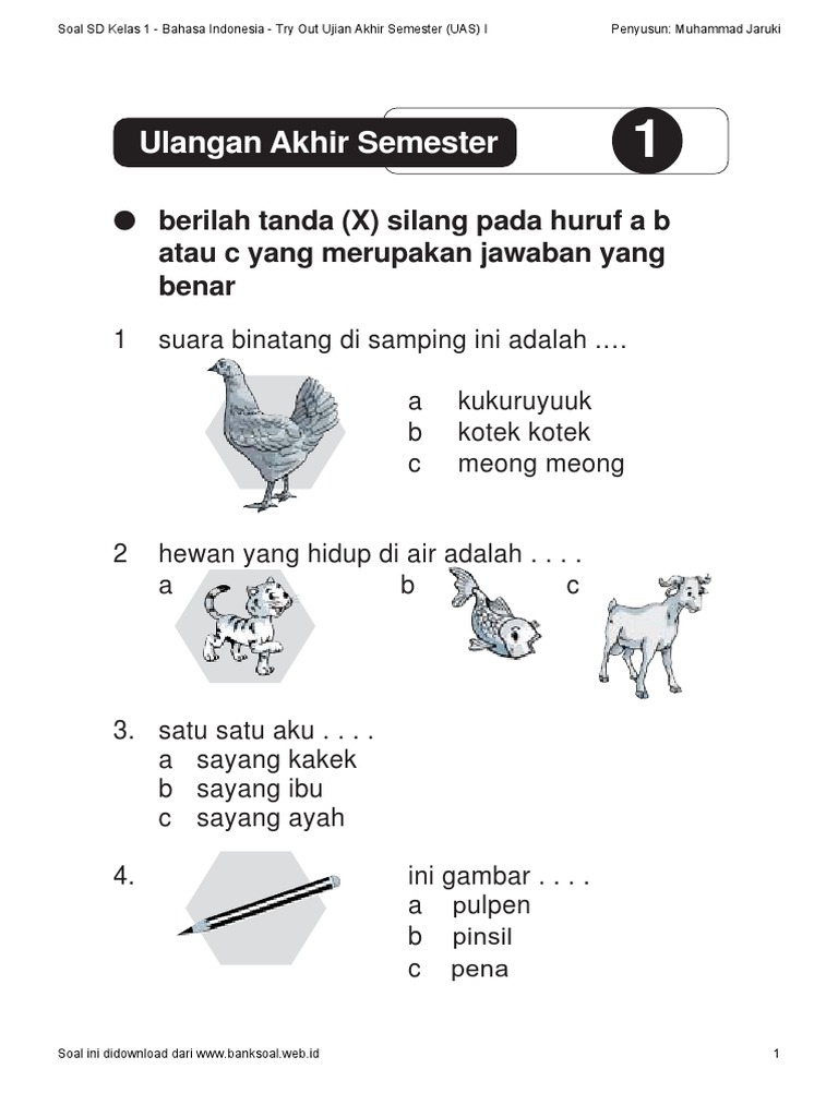 Bocoran Rahasia Kisi kisi soal bahasa indonesia kelas 1 sd semester 2 Agar Nilai Sempurna Bocoran Rahasia Kisi kisi soal bahasa indonesia kelas 1 sd semester 2 Agar Nilai Sempurna