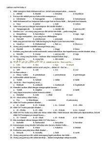 Meneladani Akhlak Mulia Latihan Soal PAI Kelas 3 K13 Nabi Muhammad