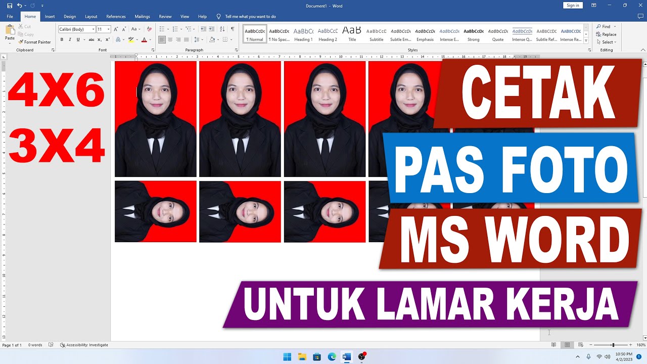 3 Langkah Mudah Cara Cetak Pas Foto 3×4 di Word, Wajib Dicoba