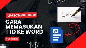 Cara memasukan ttd ke word - YouTube