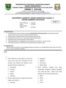 Soal Ujian Geografi Kelas XI SMT 1 2025-2026 PDF