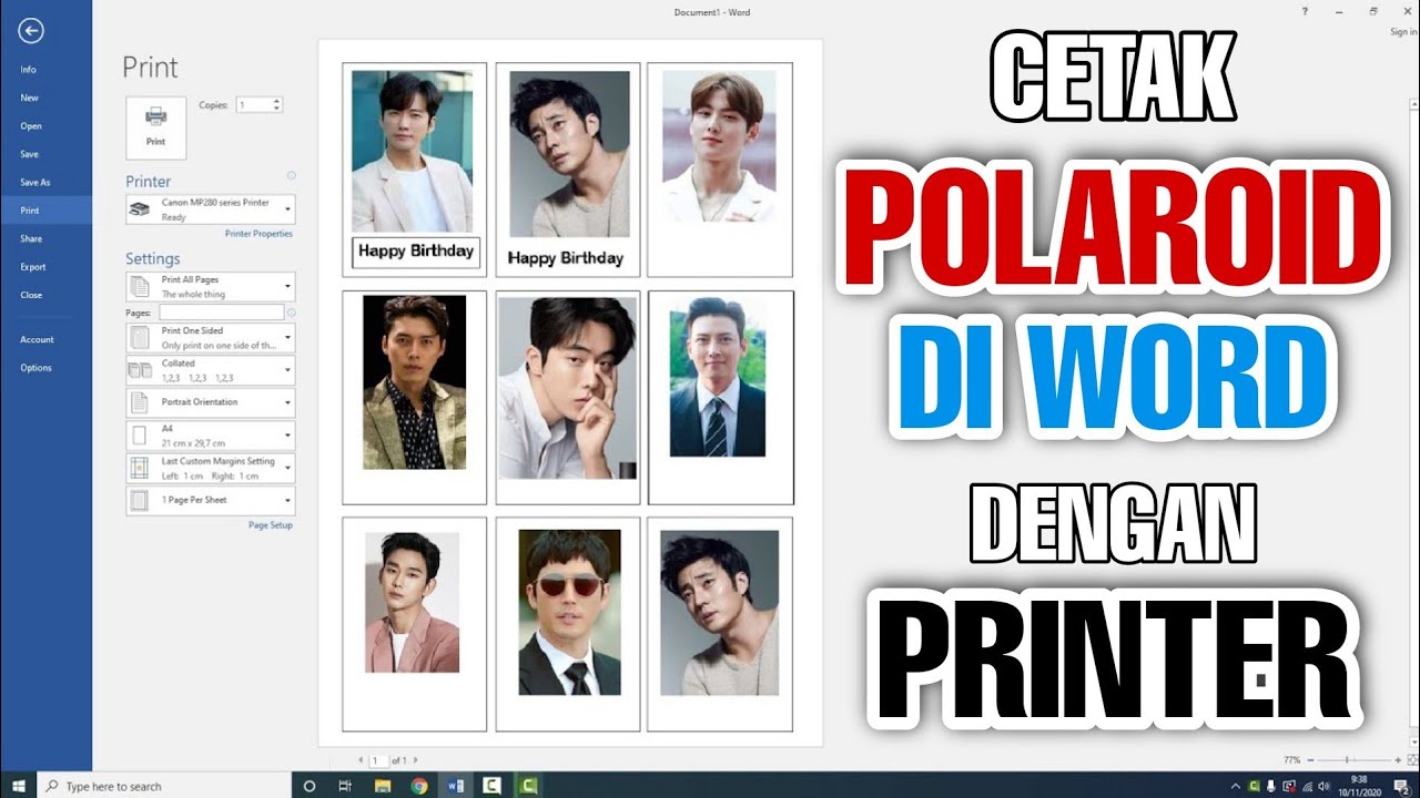 Pemula, 3 Langkah Mudah Cara Cetak Foto Polaroid di Microsoft Word