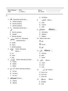 Soal BTQ Kelas 1 Tanda Baca dan Bacaan PDF