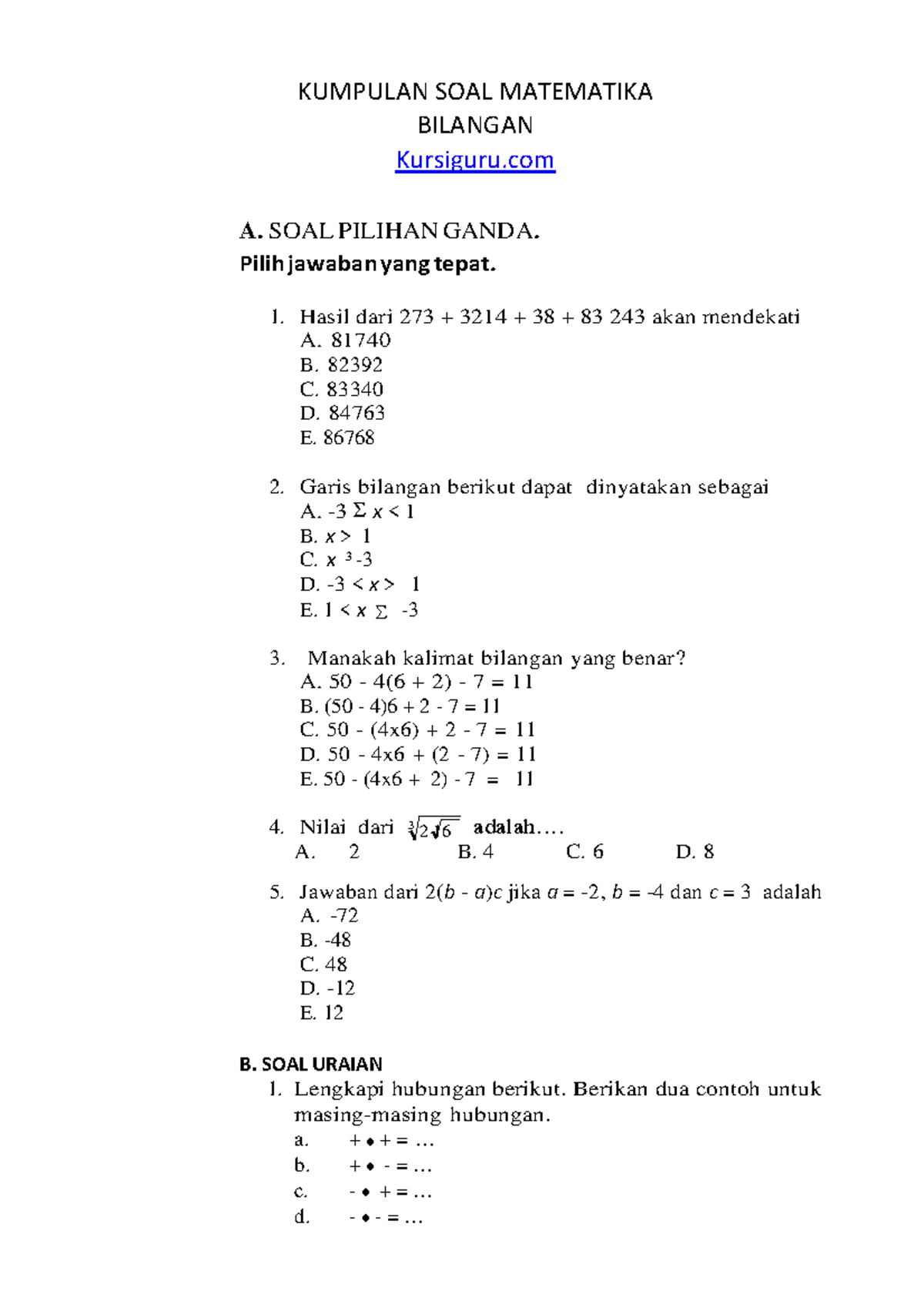 Soal Ujian Pilihan Ganda Agama Islam Kelas 6 Semester 1 2025 Soal Ujian Pilihan Ganda Agama Islam Kelas 6 Semester 1 2025
