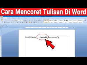 Panduan Lengkap Cara Mencoret Tulisan di Microsoft Word