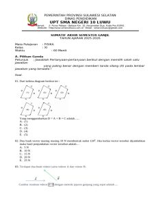 Soal Ujian Fisika Kelas XI Semester 1 PDF