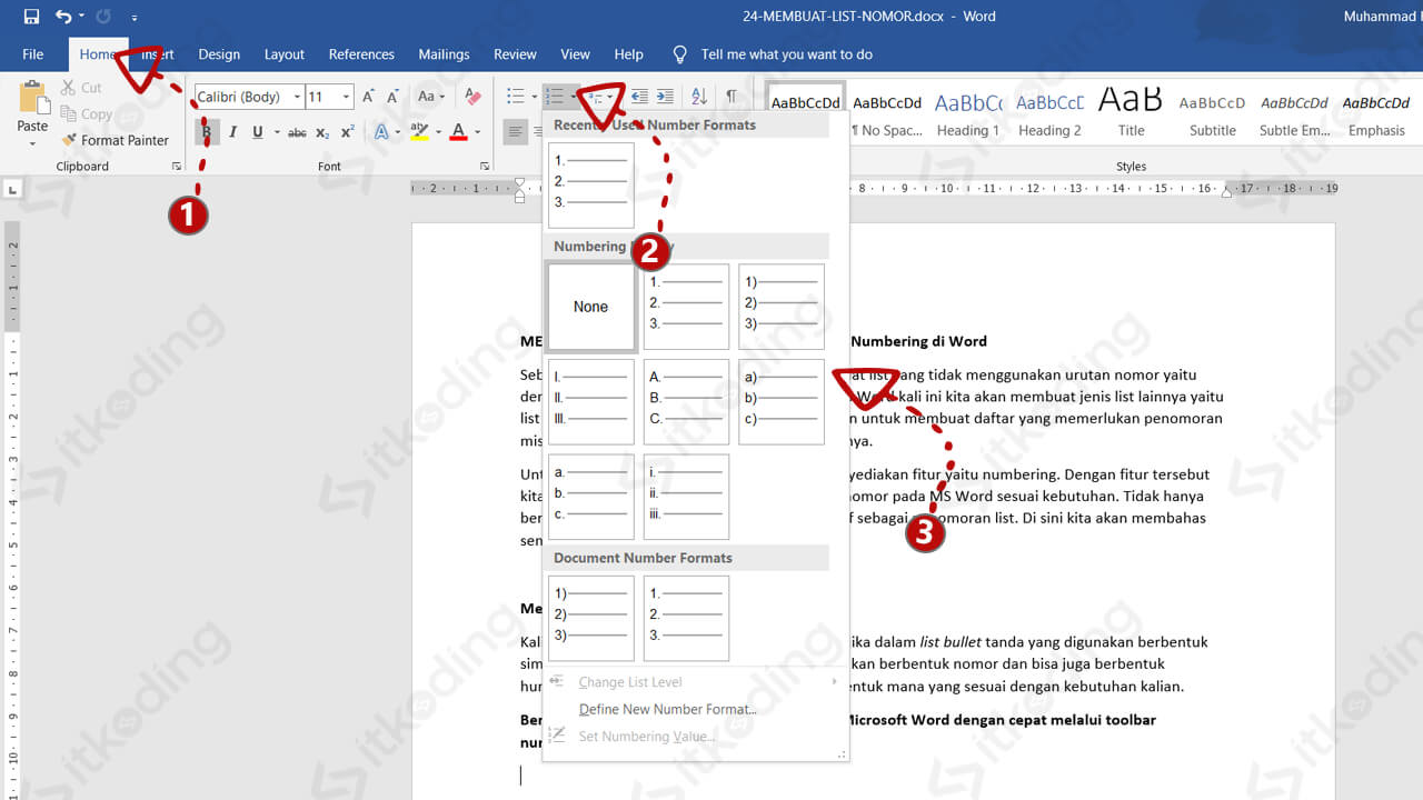 6 Cara Merapikan Nomor Urut di Word dengan Cepat, Ternyata Semudah Ini!