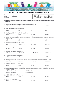 Soal Matematika Kelas 2 Sd Semester 1 Kurikulum 2013 Dalchaebi