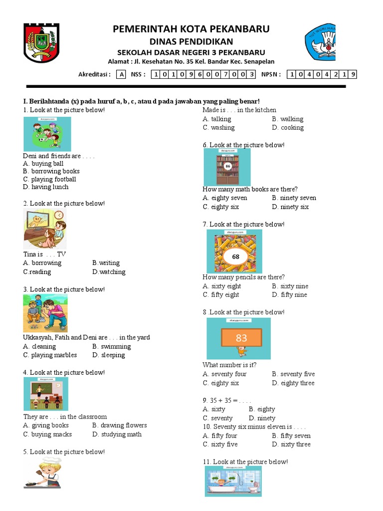 Soal Pilihan Ganda Present Continuous Tense