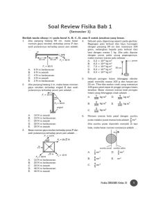 Soal Fisika Kelas XI Momen Gaya dan Inersia PDF