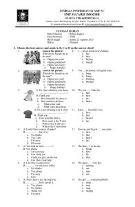 contoh soal kd 3 8 bahasa inggris kelas 7 semester 2
