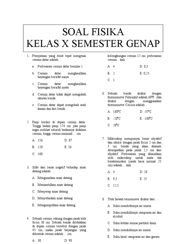 Contoh Soal Fisika Kelas 10 Semester 1 dan Penyelesaiannya yang Sering Muncul di Ujian 2026, Wajib Tahu! Contoh Soal Fisika Kelas 10 Semester 1 dan Penyelesaiannya yang Sering Muncul di Ujian 2026, Wajib Tahu!