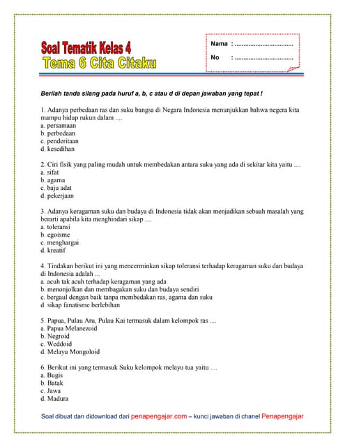Terbukti Efektif! 7 Cara Cepat Kuasai Latihan Soal Tema 6 Subtema 1 Kelas 4 Sebelum Ujian Terbukti Efektif! 7 Cara Cepat Kuasai Latihan Soal Tema 6 Subtema 1 Kelas 4 Sebelum Ujian