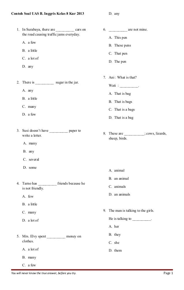 Ternyata Ini Dia Contoh Soal Bahasa Inggris Kelas 8 Chapter 2 yang Sering Muncul di Ujian Sekolah Ternyata Ini Dia Contoh Soal Bahasa Inggris Kelas 8 Chapter 2 yang Sering Muncul di Ujian Sekolah