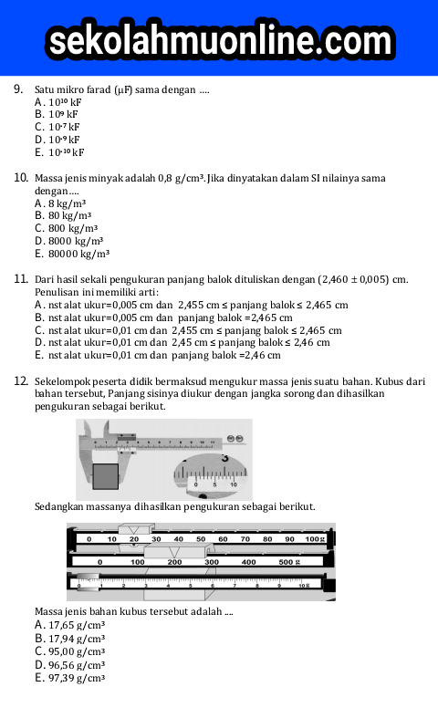 10 Contoh Soal Fisika Kelas 10 Semester 1 Bab Pengukuran yang Wajib Kamu Kuasai Sebelum Ujian