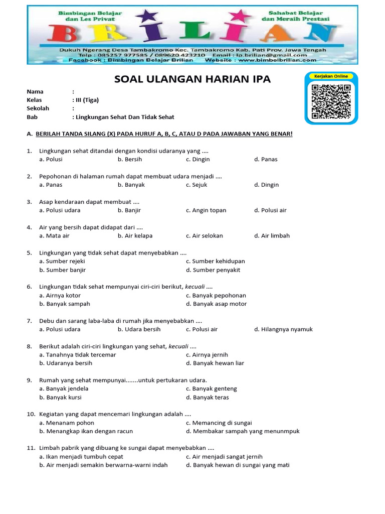 5 Contoh Soal Tentang Peduli Lingkungan Sosial Kelas 3 SD yang Wajib Diketahui
