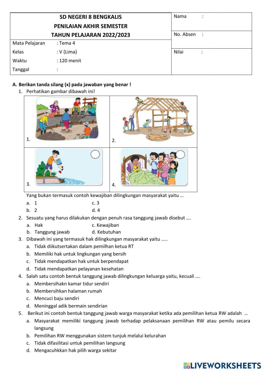 Rahasia Sukses Menjawab Soal Tema 4 Kelas 5 SD Semester 1 Agar Nilai Langsung Melonjak