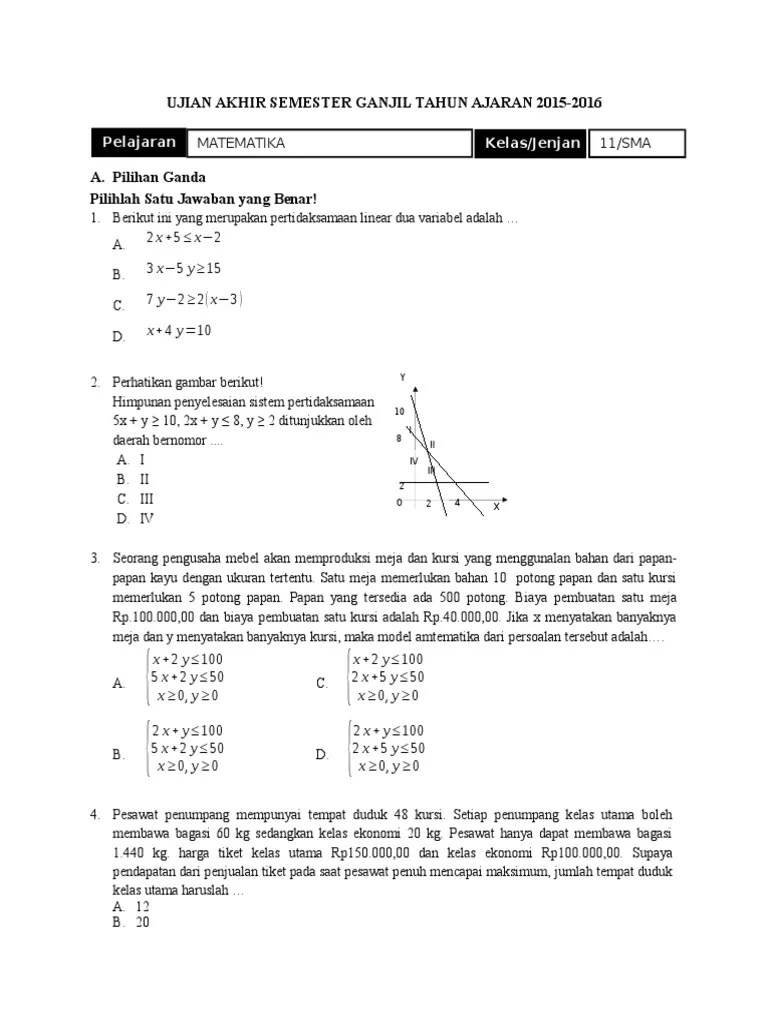 Wajib Tahu Contoh Soal dan Jawaban SMK Kelas XI Semester 2 Matematika Agar Lulus Wajib Tahu Contoh Soal dan Jawaban SMK Kelas XI Semester 2 Matematika Agar Lulus